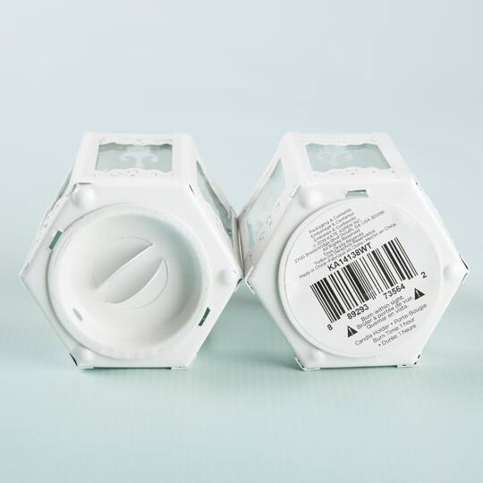 Kate Aspen® White Hexagon Mini Metal Lantern, 6ct.